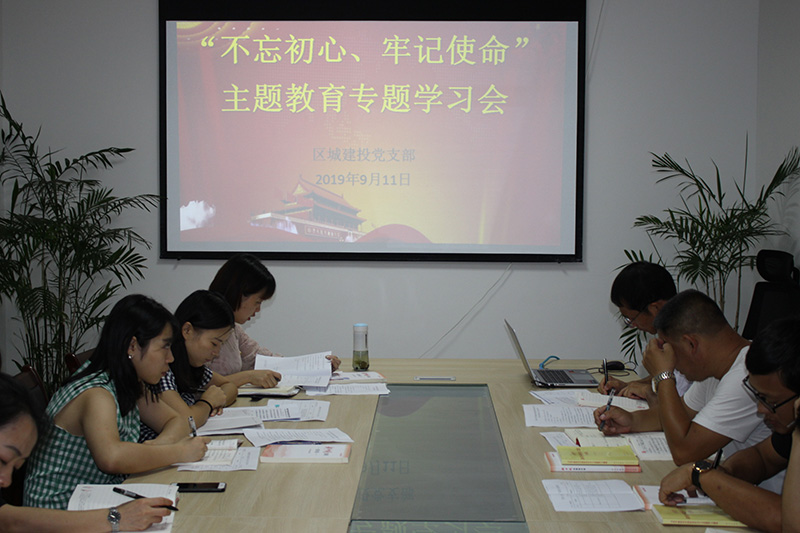 區(qū)城建投公司黨支部開展“先學(xué)、先查、先改”工作 預(yù)熱 “不忘初心、牢記使命”主題教育工作